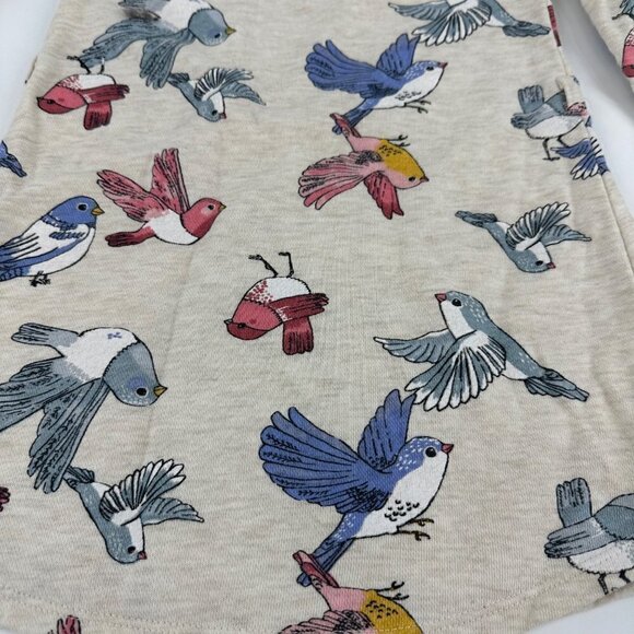 H&M Long Sleeve Bird Pattern Sweatshirt Dress Size US 2-4 Y - Picture 5 of 8